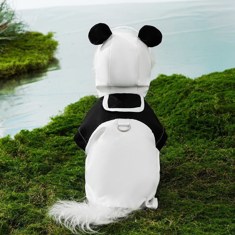 Cute Panda Dog Raincoat - Waterproof For Small/Medium Dogs canrusupet