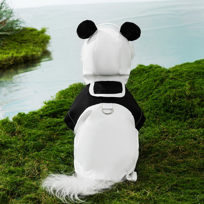 Cute Panda Dog Raincoat - Waterproof For Small/Medium Dogs canrusupet