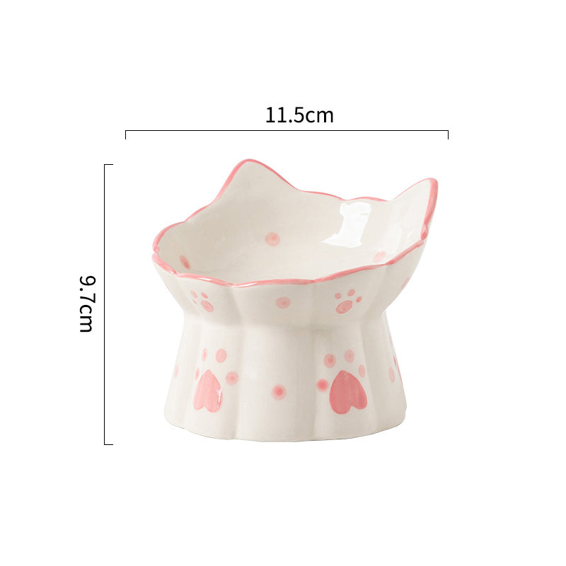 Ceramic Cat Bowl Pet Food Bowl Pet Feeding Bowl Suitable For Cats and Small Dogs - canrusupet