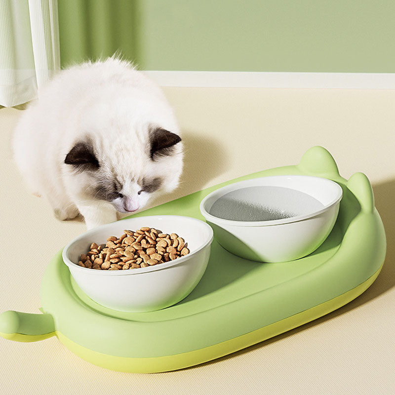 Elevated Ceramic Dog Bowl -  Anti-Tip & Neck Support Design canrusupet