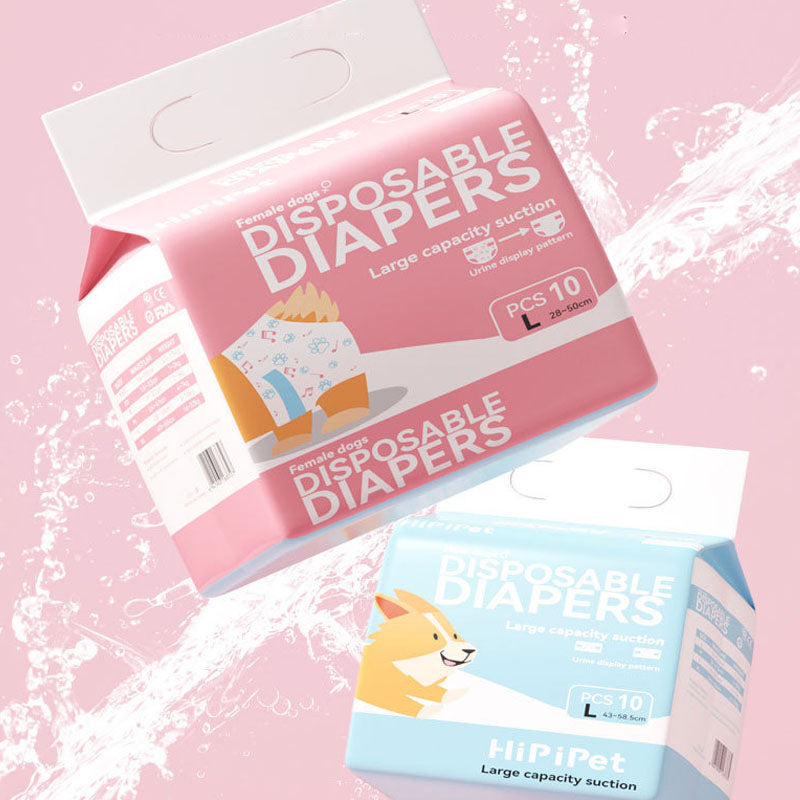Male And Female Two Styles Disposable Dog Nappies canrusupet