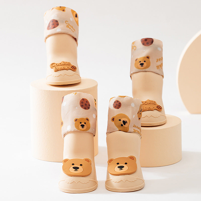 Dog Rain Boots: Waterproof Silicone High-Cuff For Small Dogs canrusupet