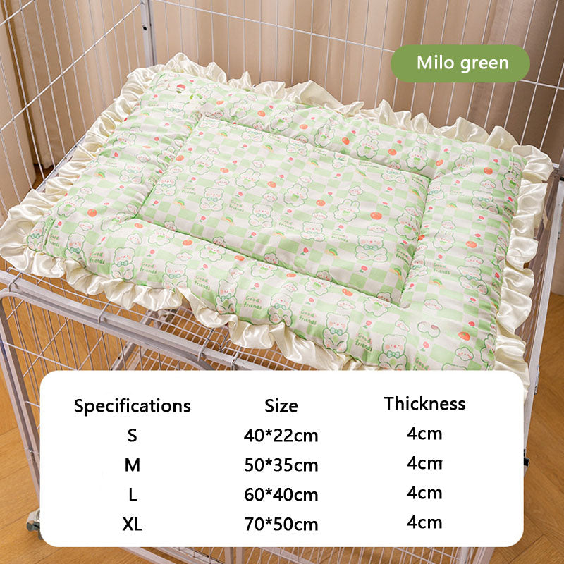 AB Side Dual-use Style Small Floral Pattern Dog Kennel canrusupet