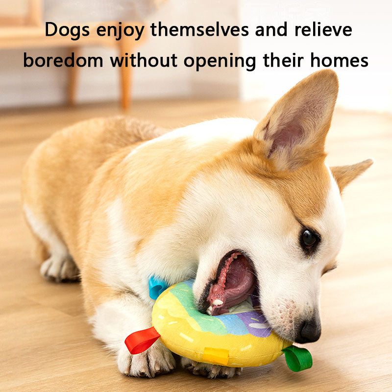 Squeaky Plush Flying Disc Dog Toys - Durable Puppy Chew Toy canrusupet