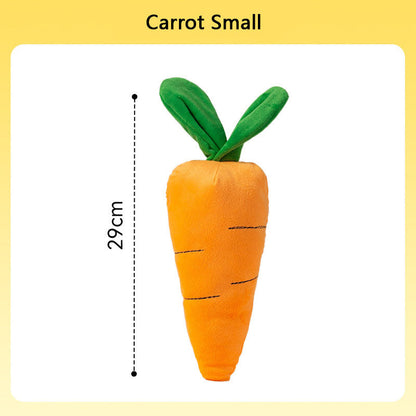 Squeaky Carrot Dog Toy - Chew-Proof Durable Dog Chew Toys canrusupet