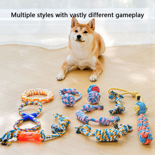 Durable Rope Dog Chew Toys For Small/Medium Dogs Training canrusupet