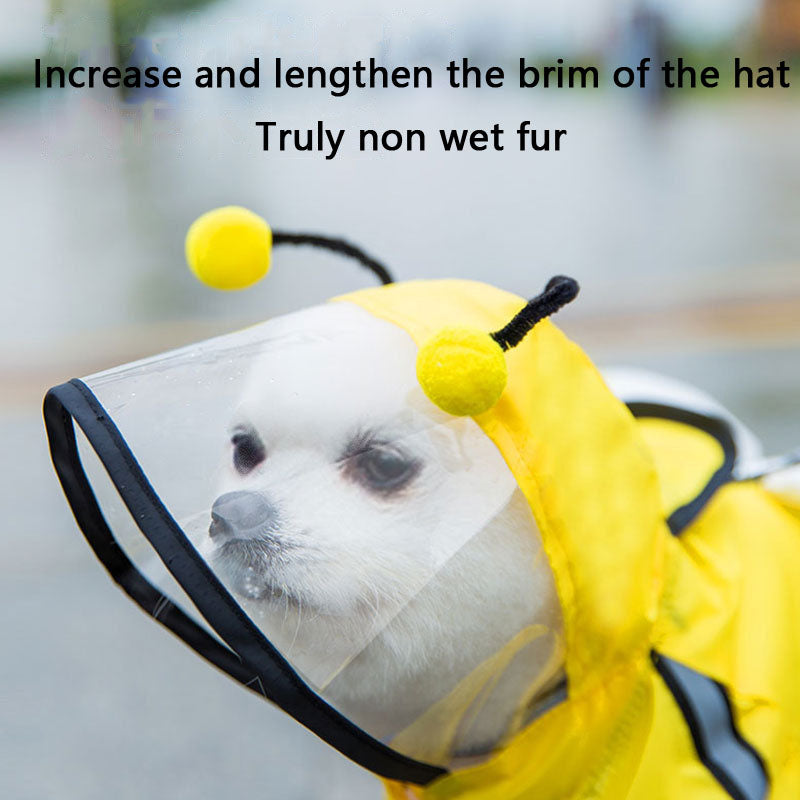 Dog Raincoat | Waterproof Full-Coverage 4-Leg For Small Dog canrusupet