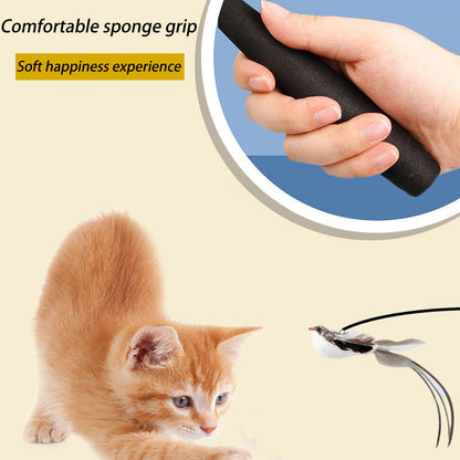 Retractable Cat Fishing Stick - canrusupet