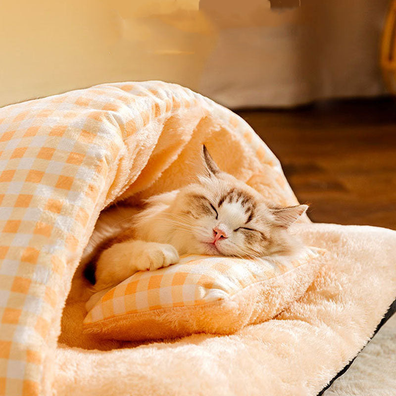 Thickened Keep Warm Sleeping Bag Style Dog Kennel For Pet canrusupet