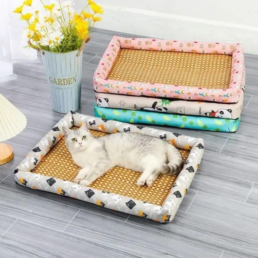 Pet Ice Mat Cat Kennel Rattan Mat - canrusupet