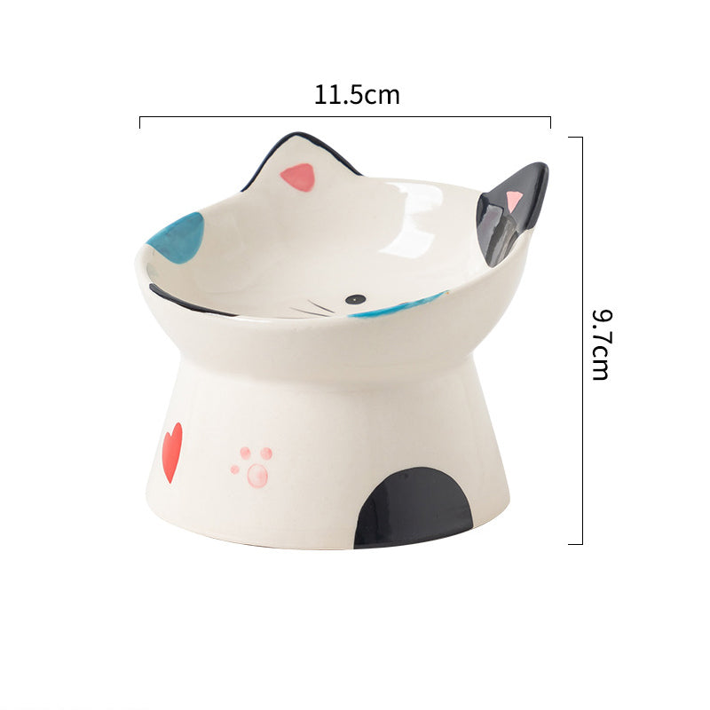 Ceramic Cat Bowl Pet Food Bowl Pet Feeding Bowl Suitable For Cats and Small Dogs - canrusupet