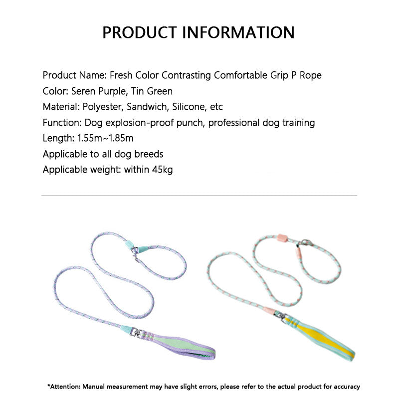 No-Pull Dog Lead - Comfort Grip P-Rope For Small Dogs canrusupet