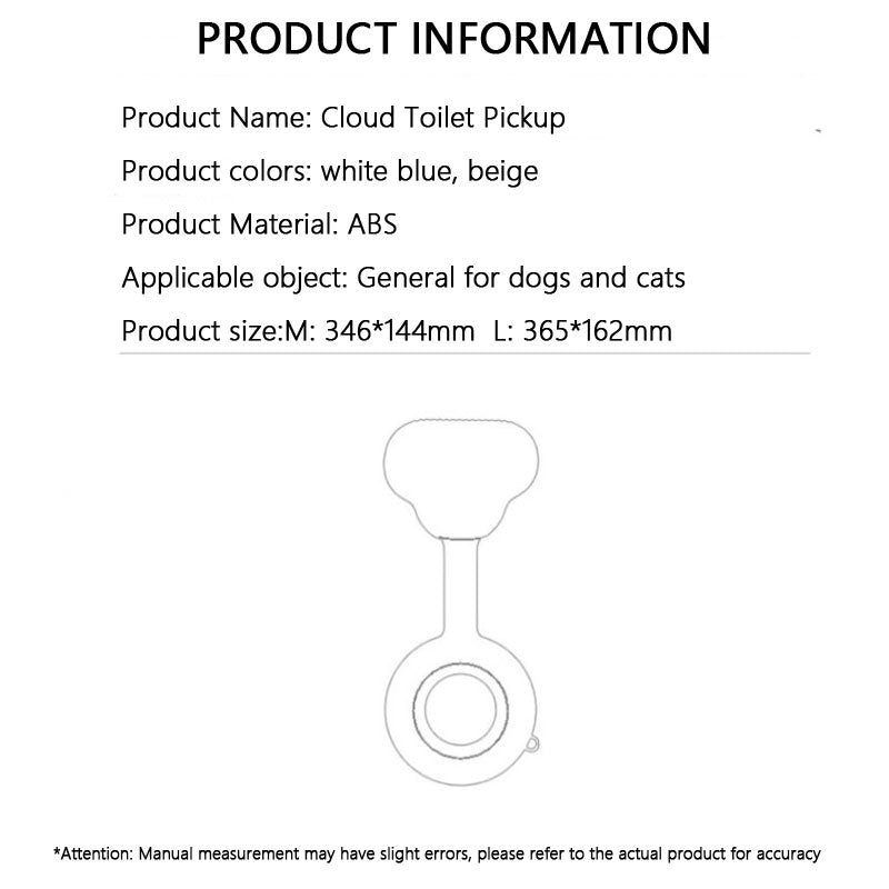 Portable Dog Pooper Scooper Waste Tongs for Walking Outdoor