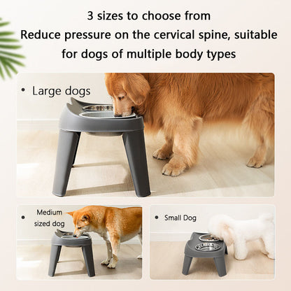 Folding Elevated Double Bowl Style Dog Bowl For Pet canrusupet