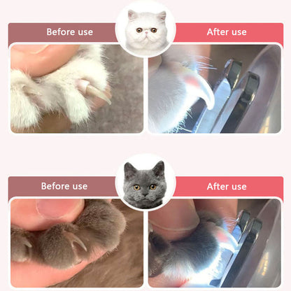 Round Head LED Lamp Nail Clippers For Cat And Dog Universal canrusupet