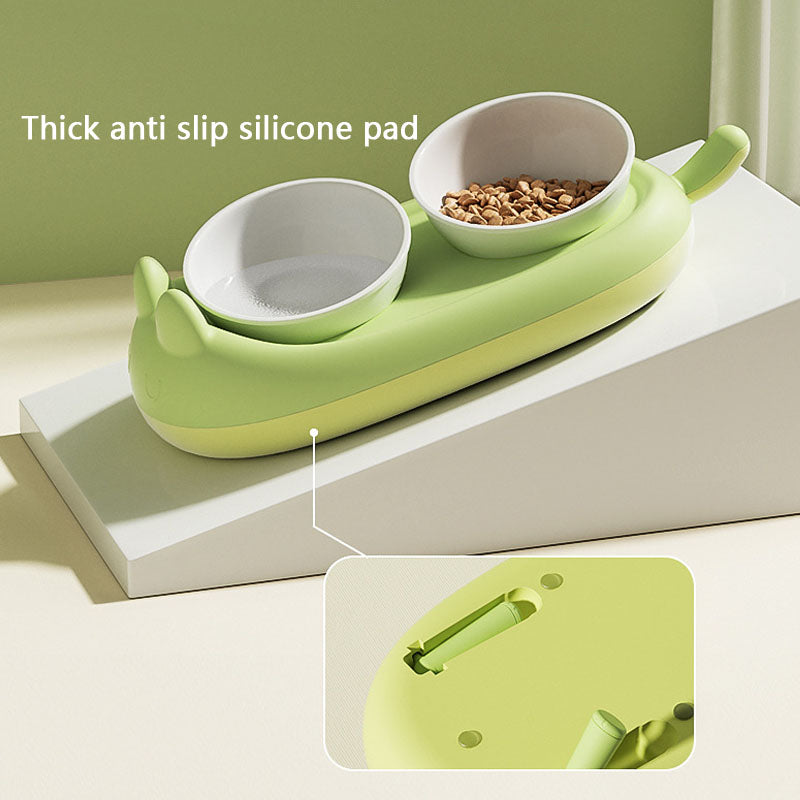 Elevated Ceramic Dog Bowl -  Anti-Tip & Neck Support Design canrusupet