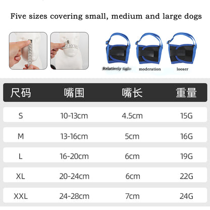 Breathable Mesh Cloth Dog Muzzle - canrusupet