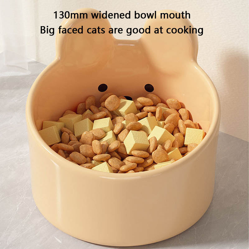 Large Caliber Cute Animal Shapes Ceramics Dog Bowl canrusupet