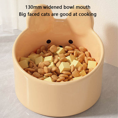 Large Caliber Cute Animal Shapes Ceramics Dog Bowl canrusupet