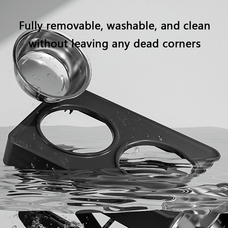 Adjustable Stainless Dog Bowl Elevated Double for Large Dogs canrusupet