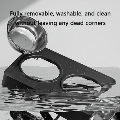 Adjustable Stainless Dog Bowl Elevated Double for Large Dogs canrusupet