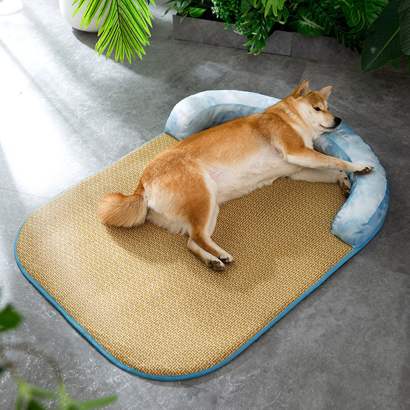 Summer Sleeping Mat Neck Guard Sofa Style Dog Kennel canrusupet