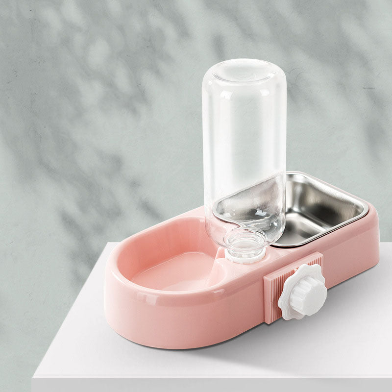 Stainless Dog Bowl & Cat Water Bowl Cage-Mounted 2-in-1 canrusupet