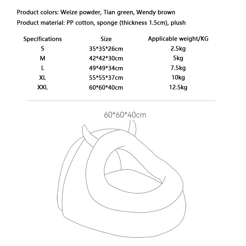 Long Haired Monster Style Dog Kennel For Small Dogs Cats canrusupet