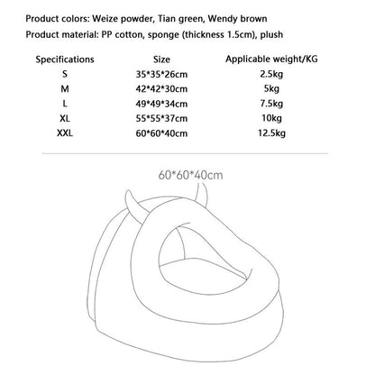 Long Haired Monster Style Dog Kennel For Small Dogs Cats canrusupet