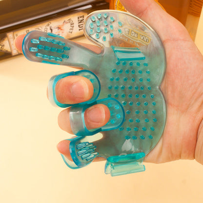 Glove Style Dog Brush Specially Designed For Pet Bathing canrusupet