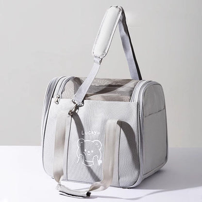 Large 4-Season Pet Carrier Bag For Dogs - Mesh Window Tote canrusupet