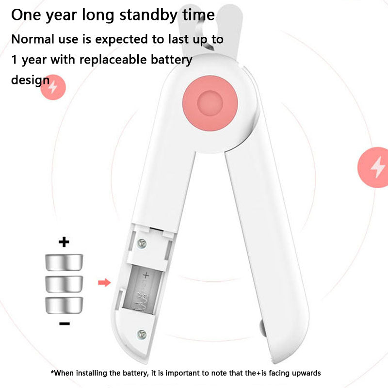 Round Head LED Lamp Nail Clippers For Cat And Dog Universal canrusupet