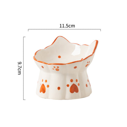 Ceramic Cat Bowl Pet Food Bowl Pet Feeding Bowl Suitable For Cats and Small Dogs - canrusupet