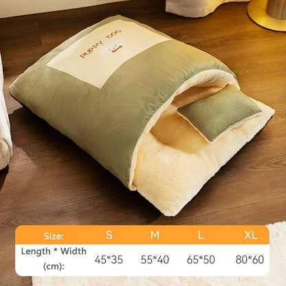Thickened Keep Warm Sleeping Bag Style Dog Kennel For Pet canrusupet