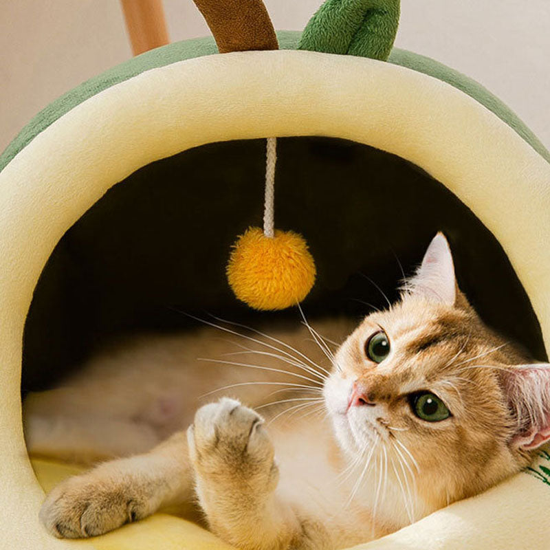 Cute Style Warm Semi-closed Cat Bed For Small Dog And Cat
