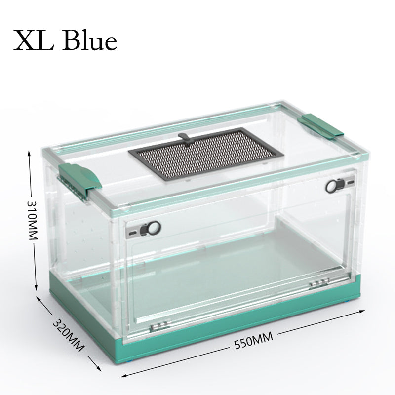 Foldable Breeding Box Cage For Chinchillas, Hamsters, Reptile Pets, Hedgehogs - canrusupet