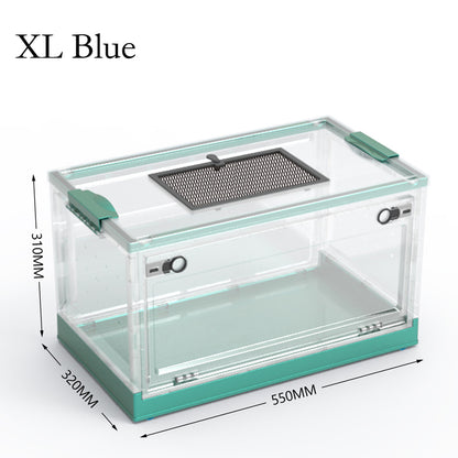 Foldable Breeding Box Cage For Chinchillas, Hamsters, Reptile Pets, Hedgehogs - canrusupet