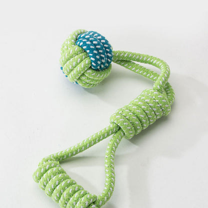 Teeth Grinding Knot Style Ball Style Dog Toys canrusupet