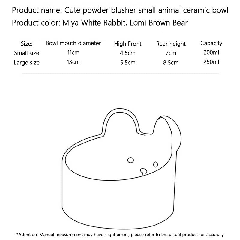 Large Caliber Cute Animal Shapes Ceramics Dog Bowl canrusupet