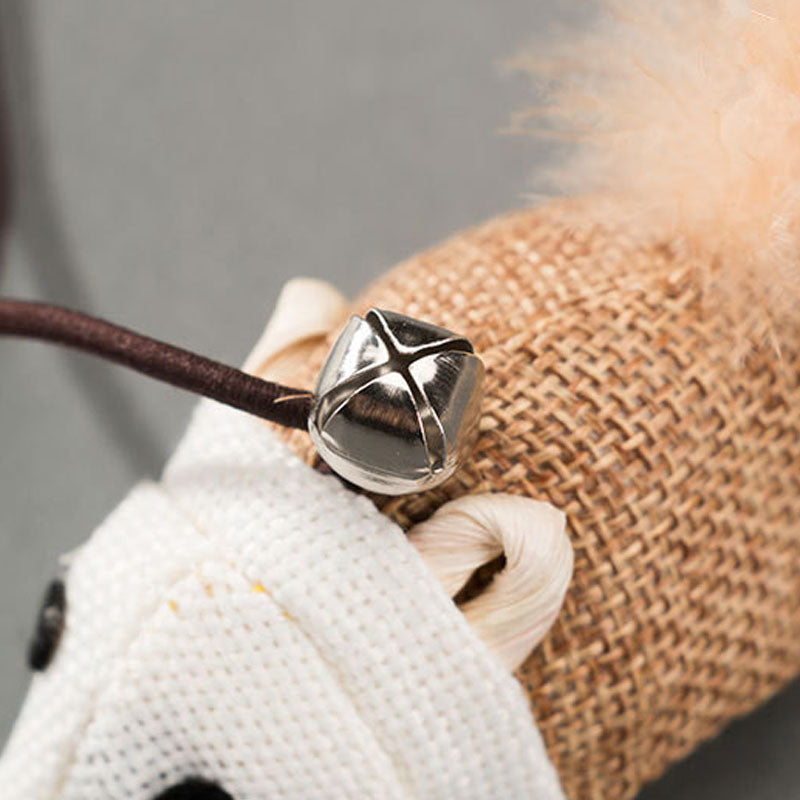 Interactive Cat Toys: Wooden Teaser Wand & Mouse Shape Toy canrusupet