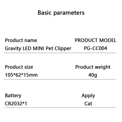 LED Lamp MINI Nail Clippers For Cat And Dog Universal canrusupet