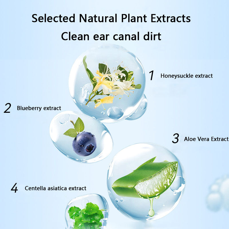 Cleaning Ears Dogs Kit - Cotton Swabs & Solution canrusupet