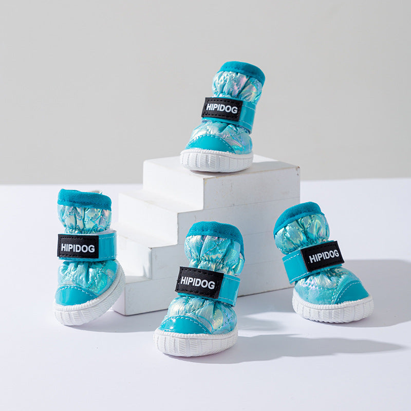 Winter Dog Boots - Thermal Plush Lined Anti-Slip Snow Shoes canrusupet