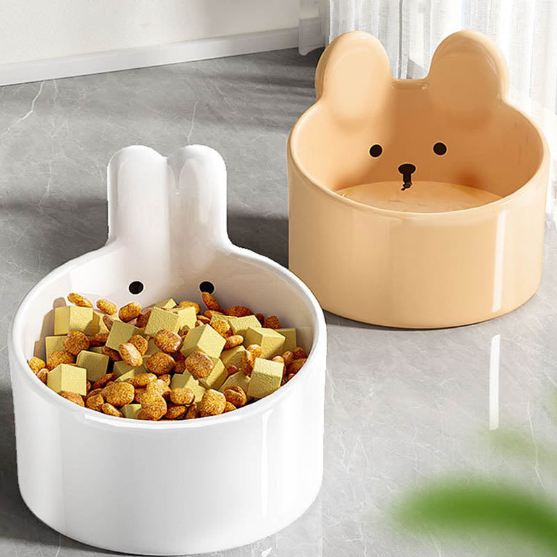 Large Caliber Cute Animal Shapes Ceramics Dog Bowl canrusupet