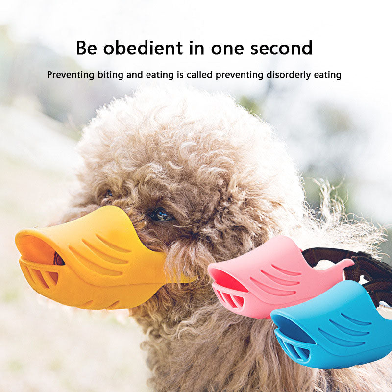 Duckbill Style Silicone Rubber Dog Muzzle For Small Dog canrusupet