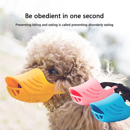 Duckbill Style Silicone Rubber Dog Muzzle For Small Dog canrusupet