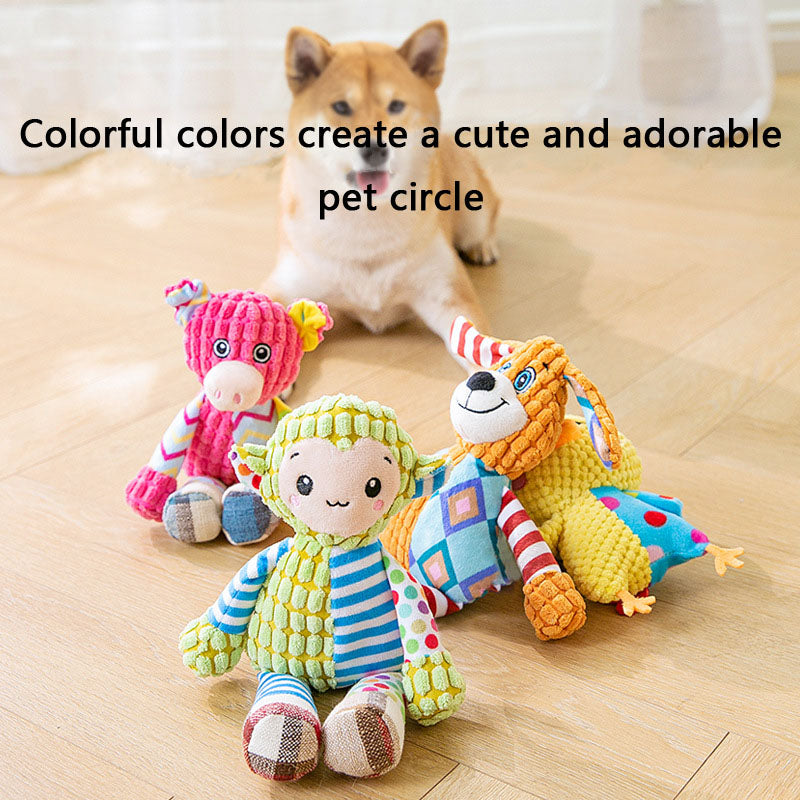 Plush Chew Dog Toys For Puppy - Teething,Training & Calming canrusupet