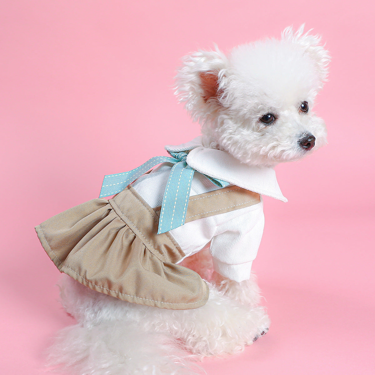 Dog Or Cat Clothes  Khaki dress - canrusupet