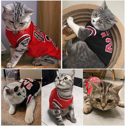 Dog Or Cat Clothes Basketball uniform With number - canrusupet