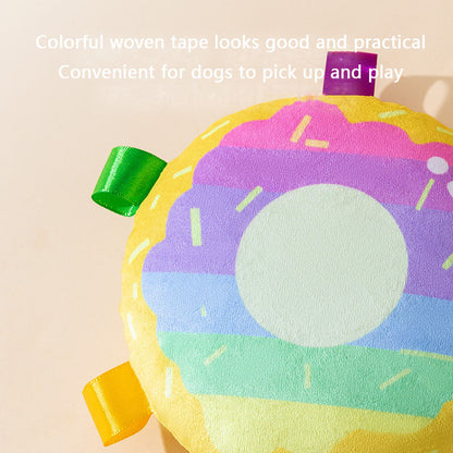 Squeaky Plush Flying Disc Dog Toys - Durable Puppy Chew Toy canrusupet